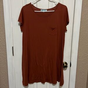 She + Sky Brick Colored Dress